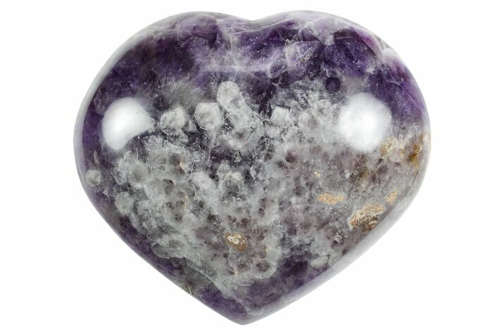 Polished Chevron Amethyst Heart - Madagascar #355652